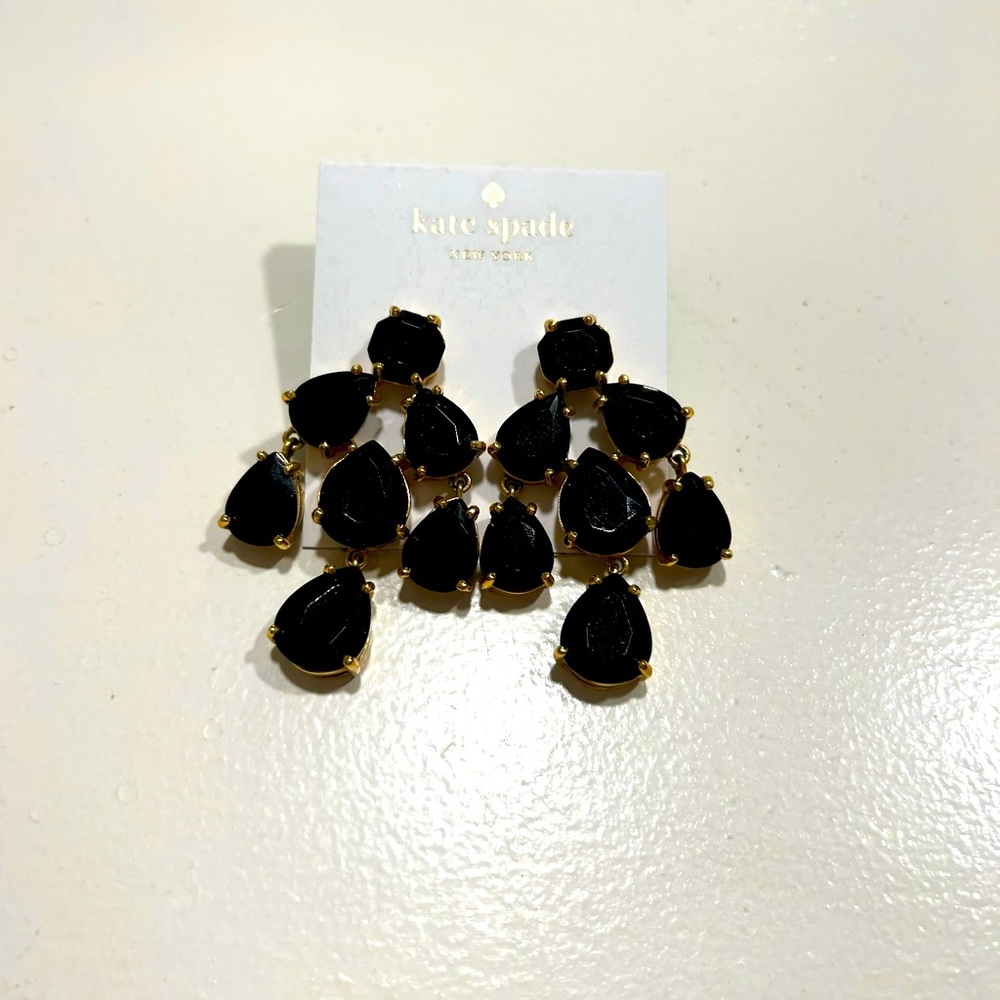 Black Kate Spade Drop / Chandelier Earrings